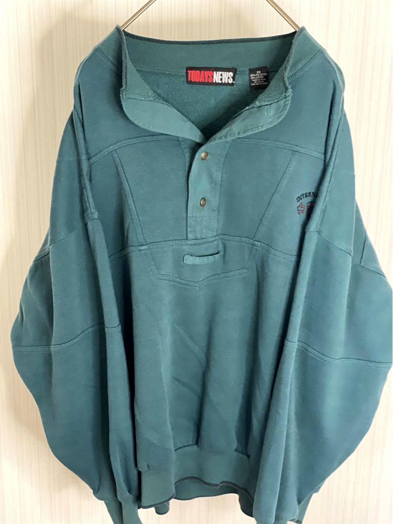 【希少品】ハーフボタントレーナー 2XL 90年代
