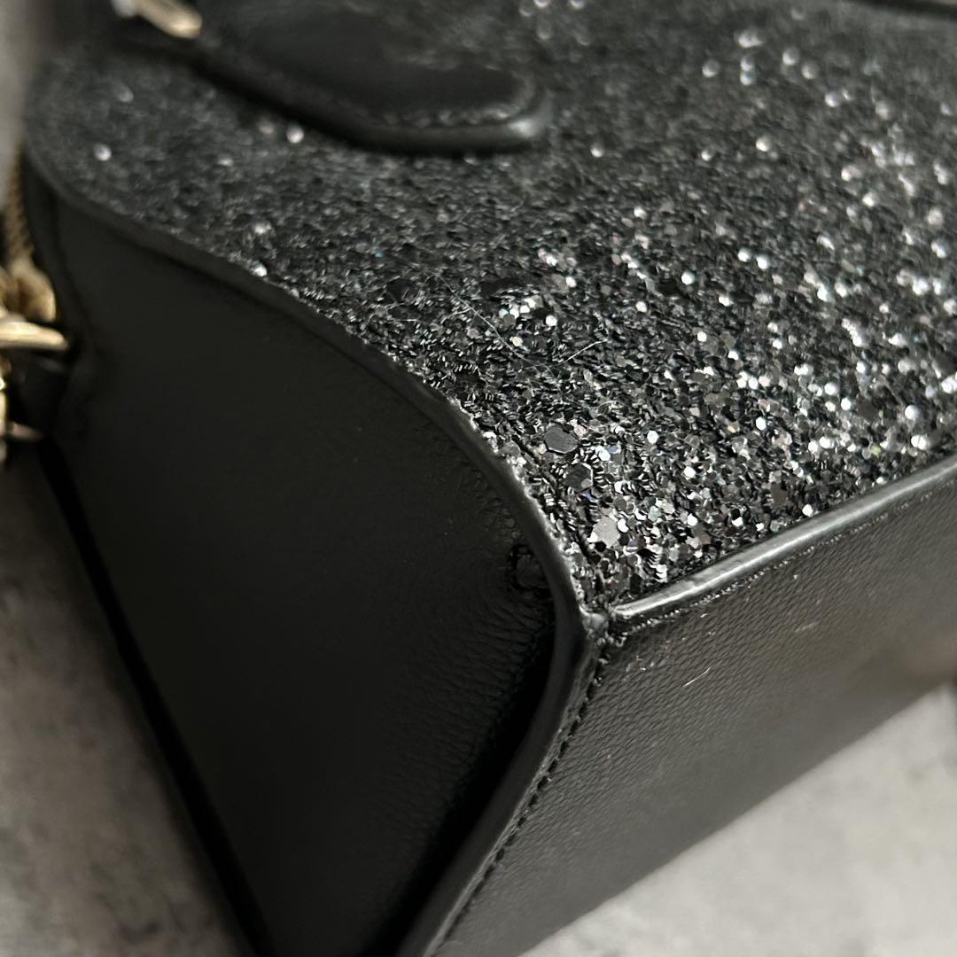 J*k様 美品 Kate Spade ブラック グリッター 2way チェーン