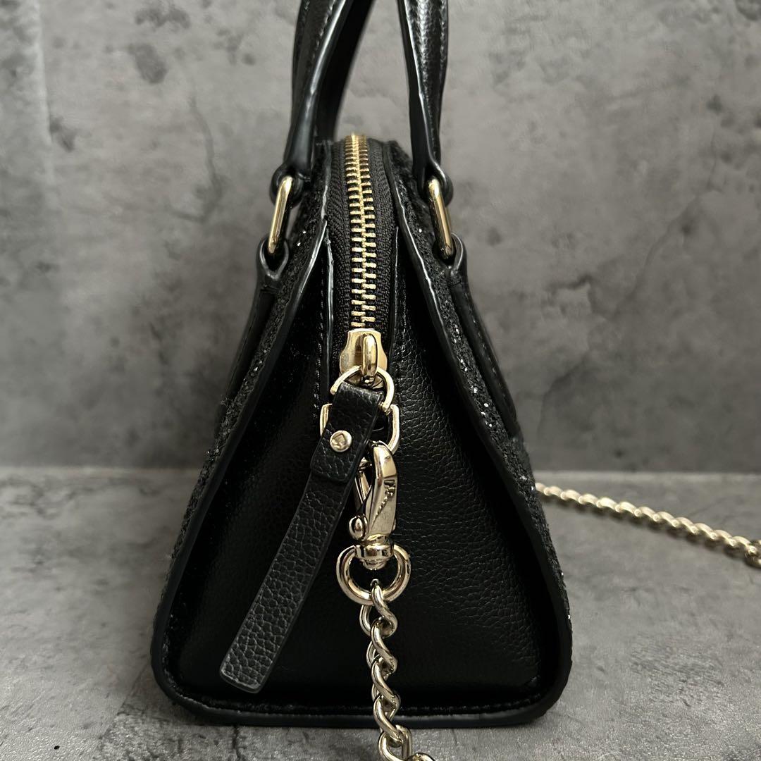 J*k様 美品 Kate Spade ブラック グリッター 2way チェーン