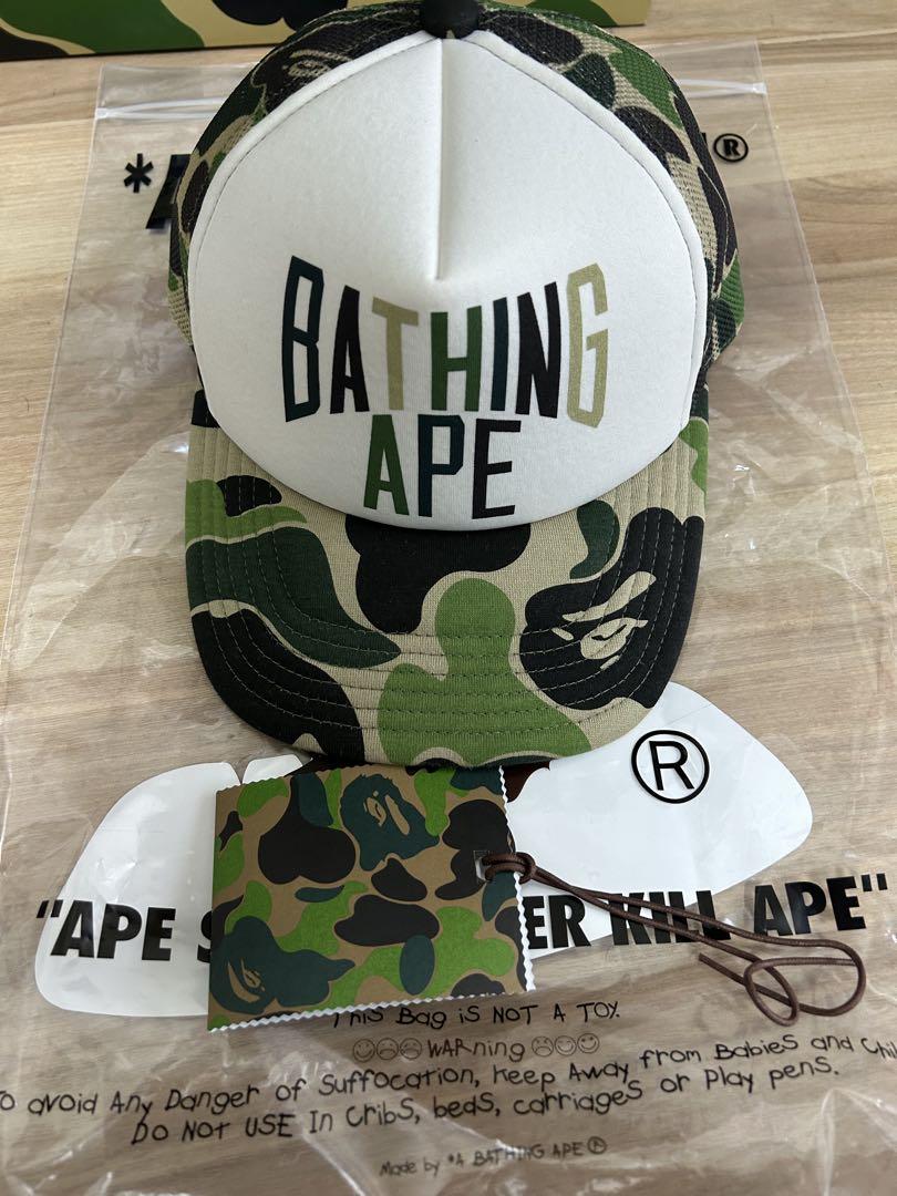 A BATHING APE ABC CAMO NYC LOGO MESH CAP