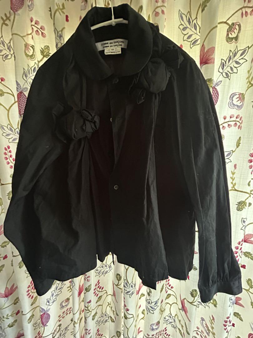 COMME des GARÇONS ブラック長袖シャツ XS