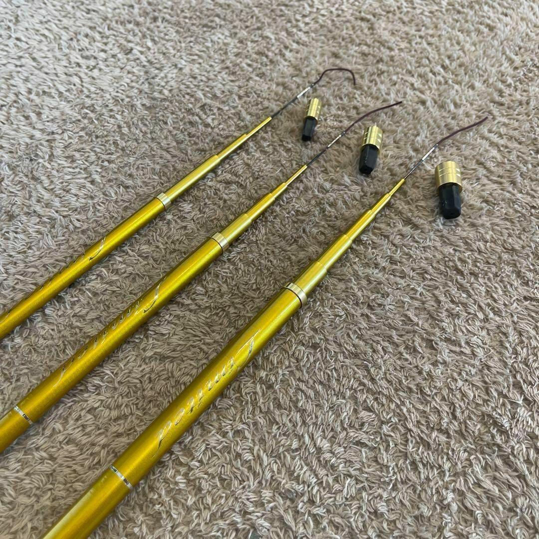 のべ竿　3本セット 4.5m 5.4m 6.3m カーボン 金　ゴールド