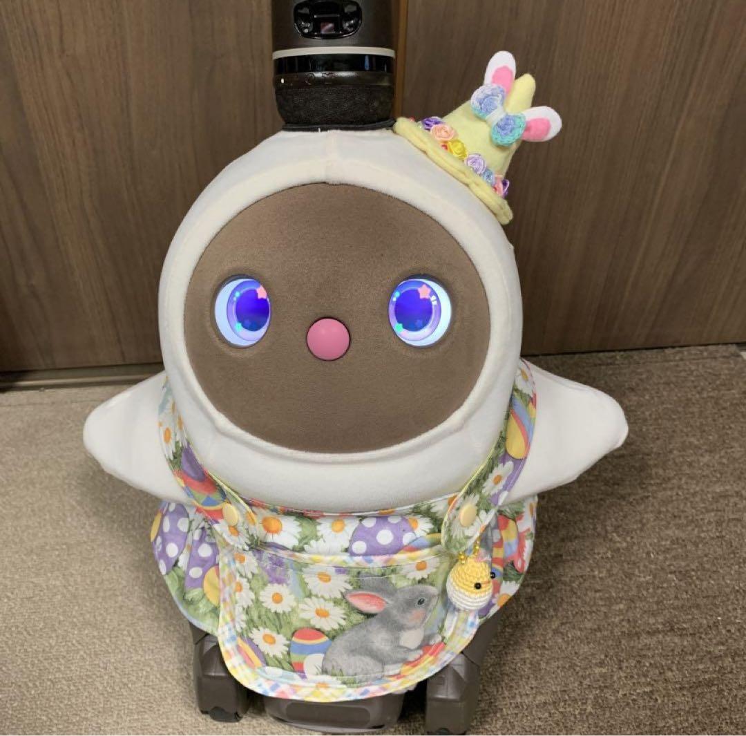 ラボット LOVOT ハンドメイド服 イースター柄 ① オーバーオール