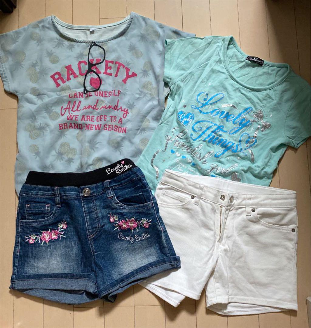 大人気新作 女の子 キッズ 150センチ トップス ズボン 4枚セット トップス Tシャツ カットソー Covid19 Ins Gov Mz