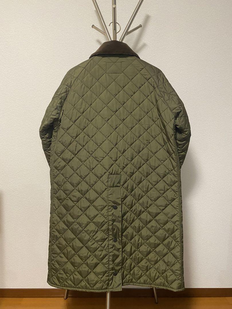 バブアー ロングキルティングコート 36 ユニセックス barbour カーキ