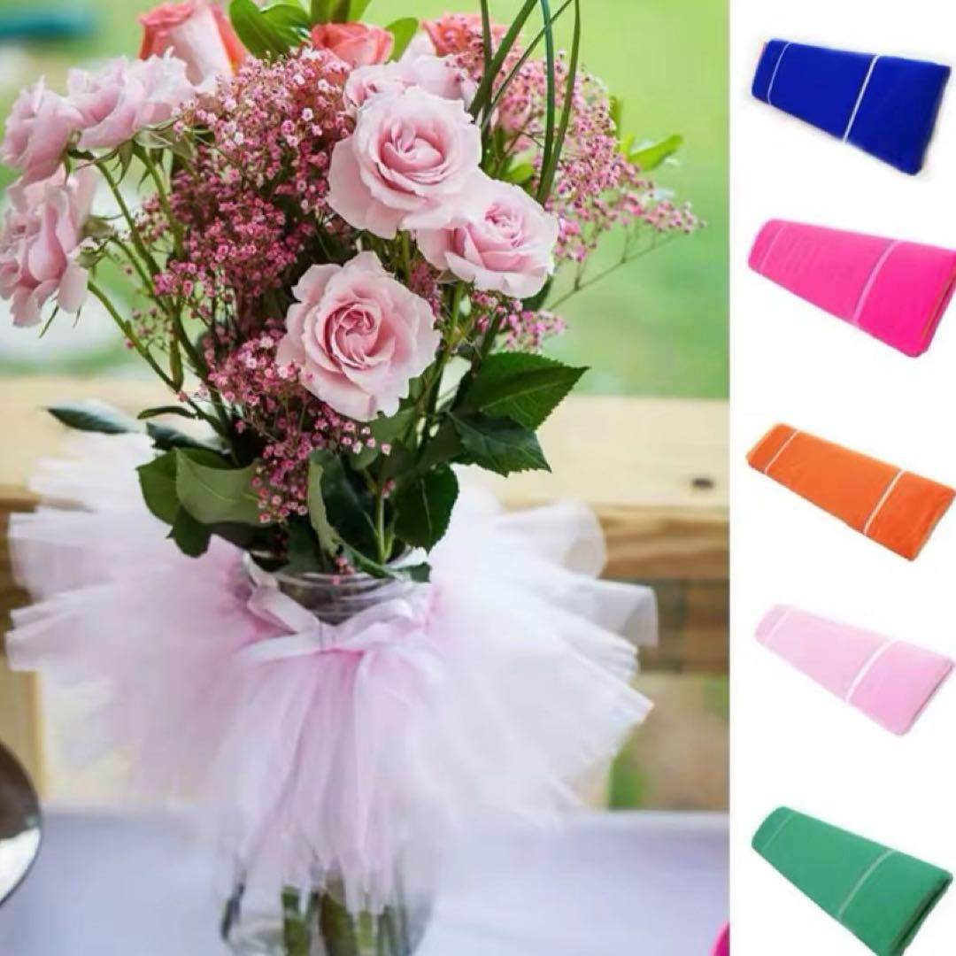 装飾用　チュール　生地　ピンク