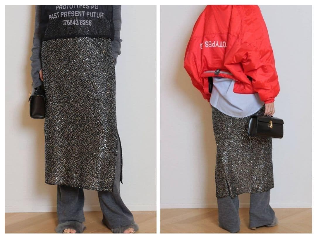 ミューズ ドゥ ドゥーズィエムクラス Brilliantスカート シルバー