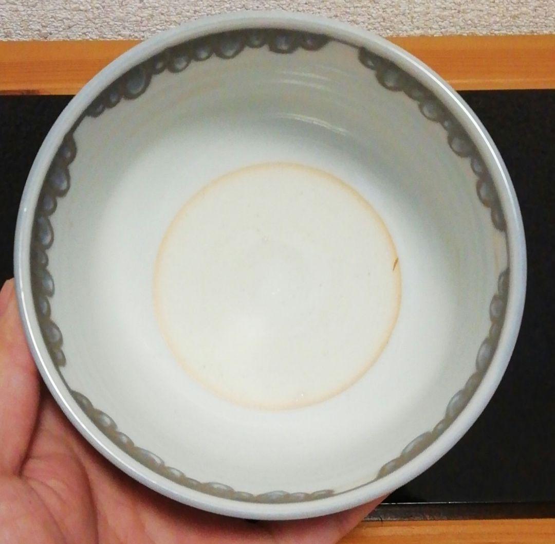 叶松谷作　古染付　雲堂意　茶碗　共箱　共布　略歴付　茶道具