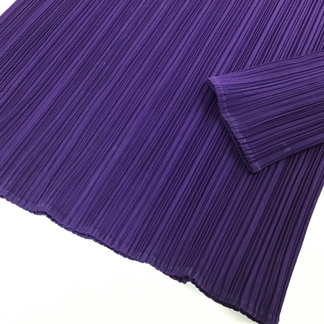 プリーツプリーズ　イッセイミヤケ　長袖　ボトルネック　トップス　パープル PLEATS PLEASE プリーツプリーズ イッセイミヤケ PP14-JK692