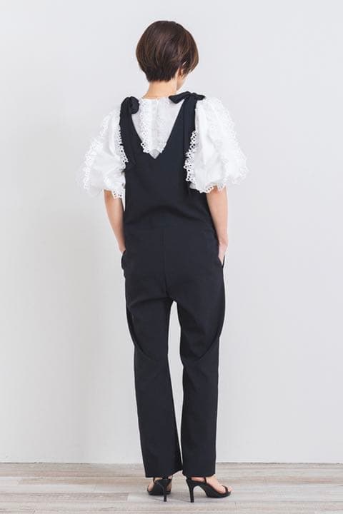 yori トリアセリボンサロペット 34 ブラック | www.zanienergias.com.br