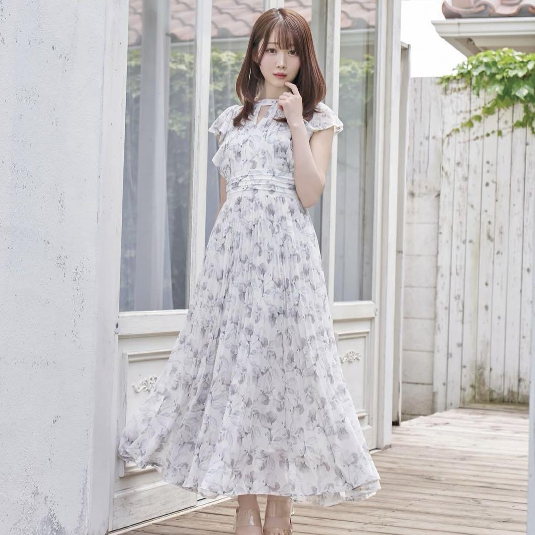 rose muse floral print pleats dress ロゼミュ