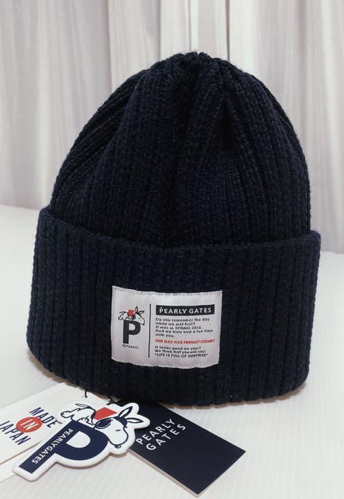 在庫限定品 新品タグ付き ニット帽 ニットキャップ Lv4er-m76806787312 パーリーゲイツ スヌーピー 大得価HOT