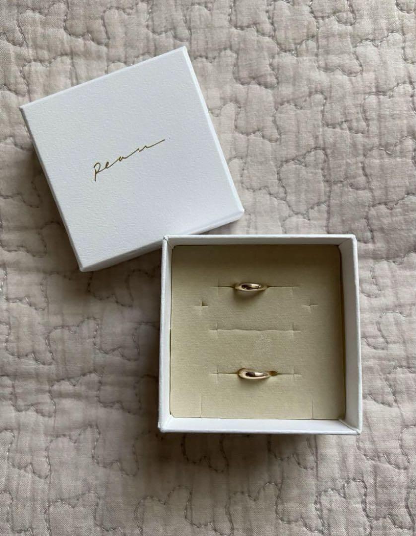 peau jewelry あぽん フープピアス イエローゴールドK10K18