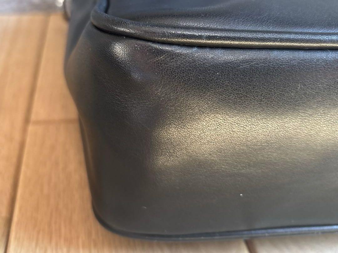 美品コーチ 黒 グラブタンレザー ビジネスバッグ
