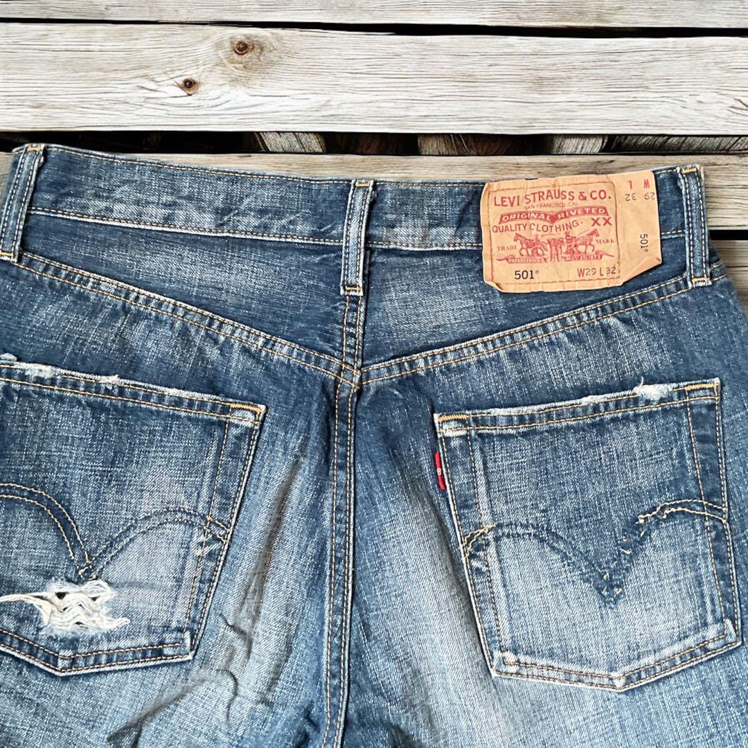 Levis 501 ダメージ加工デニム W29 L32
