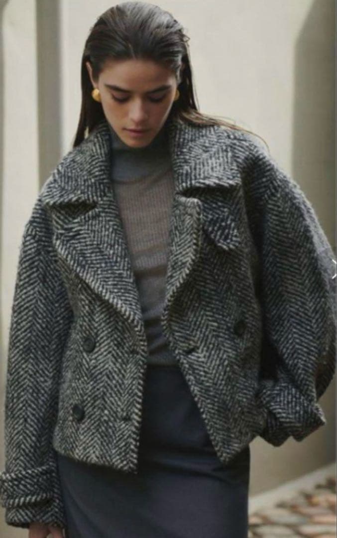 Mila Owen ショート丈リバーダブルコート