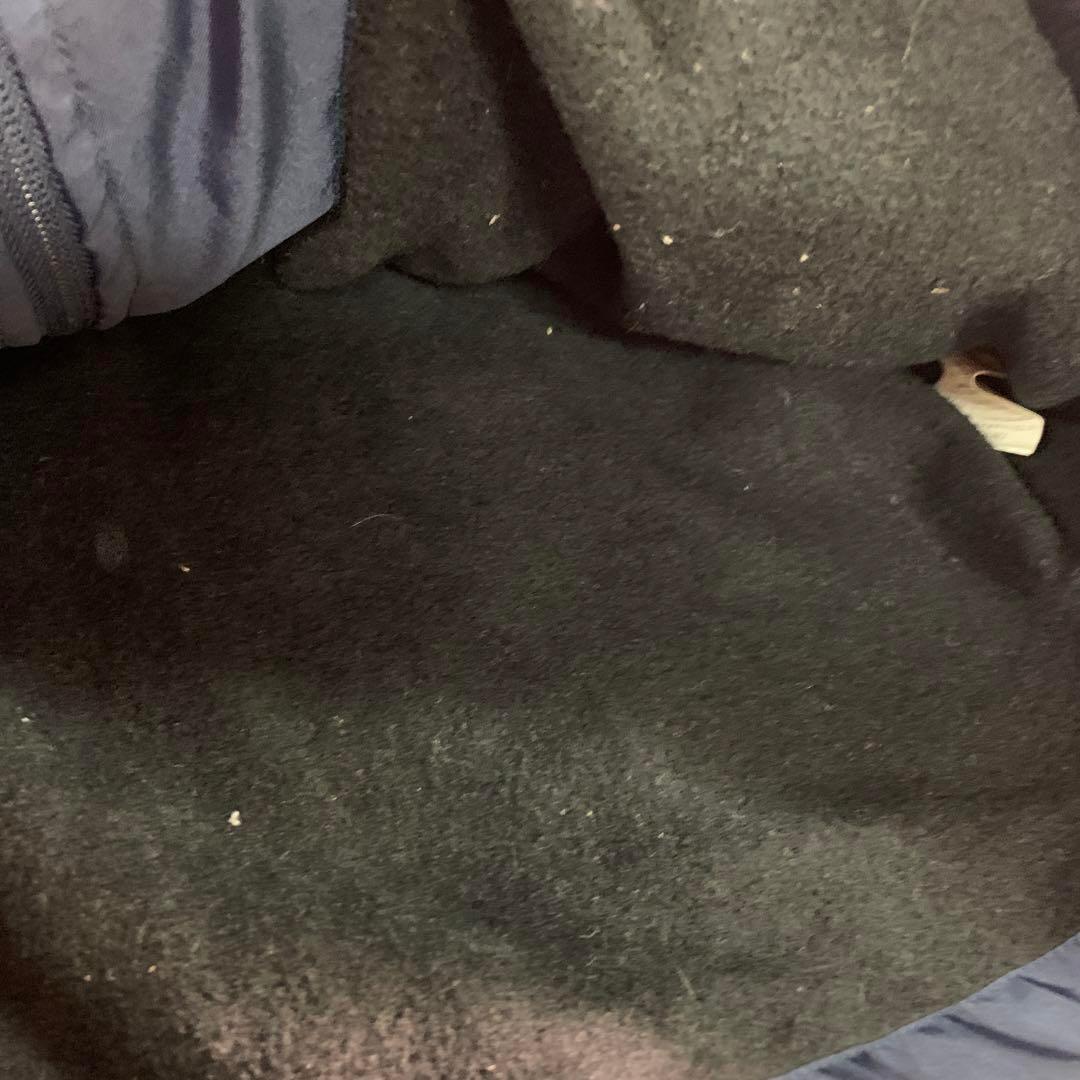 6AS5裏フリース ジップアップジャケット ネイビー サイドライン 古着