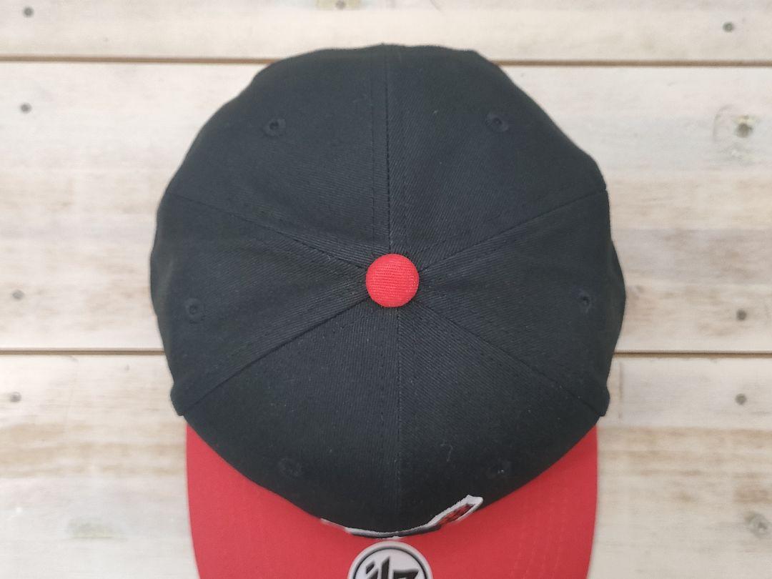 優先配送 MLB☆CAP】クリーブランドインディアンス！47クリーンナップ／黒 帽子