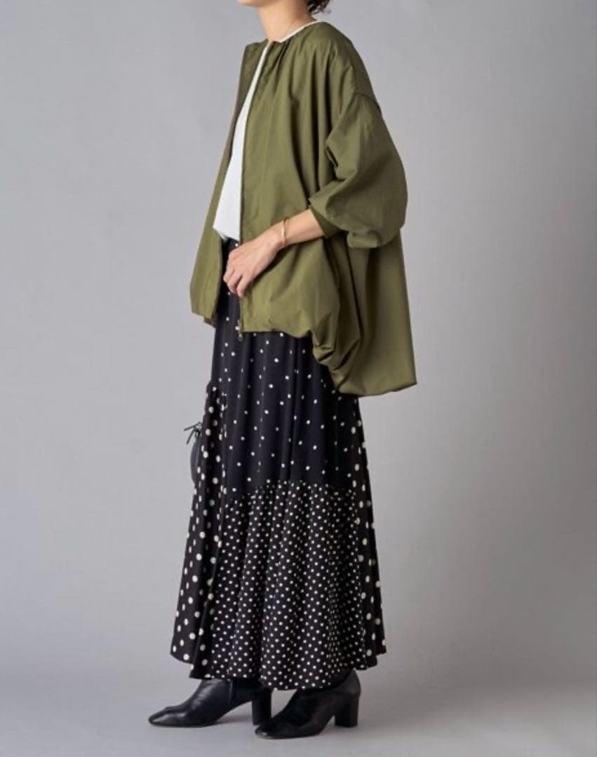 新品♡未使用 BEARDSLEY ビアズリー ドットパッチワークロングスカート