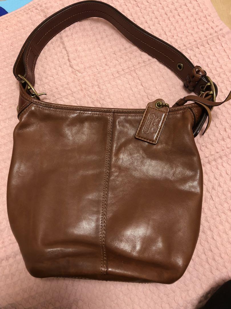 COACH ブラウンレザー トートバッグ
