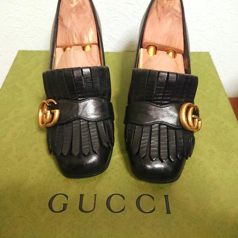 GUCCI GG マーモント パンプス 黒 36 1/2