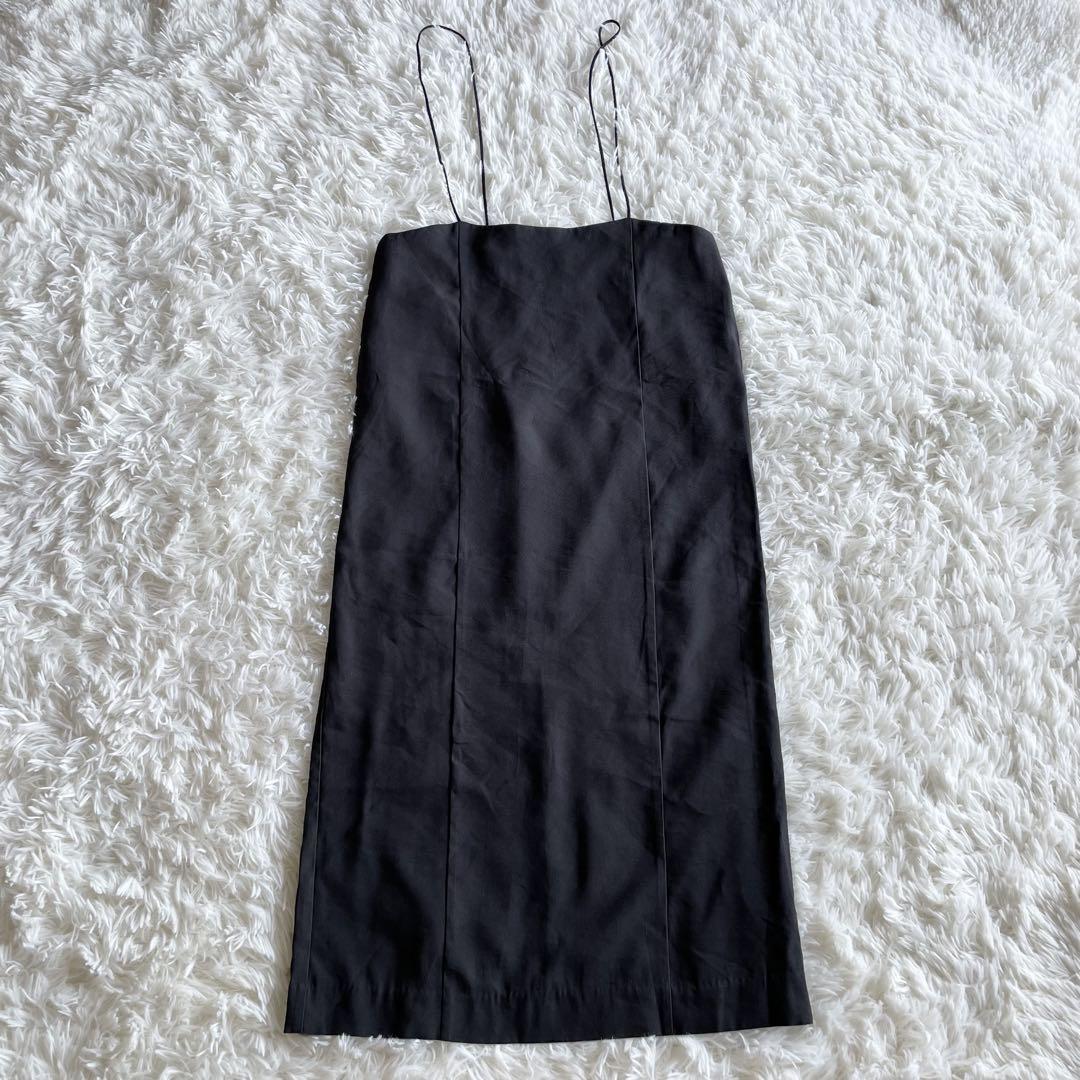 24SS✨美品✨アイラインキャミワンピース　スローブイエナ　黒　洗える