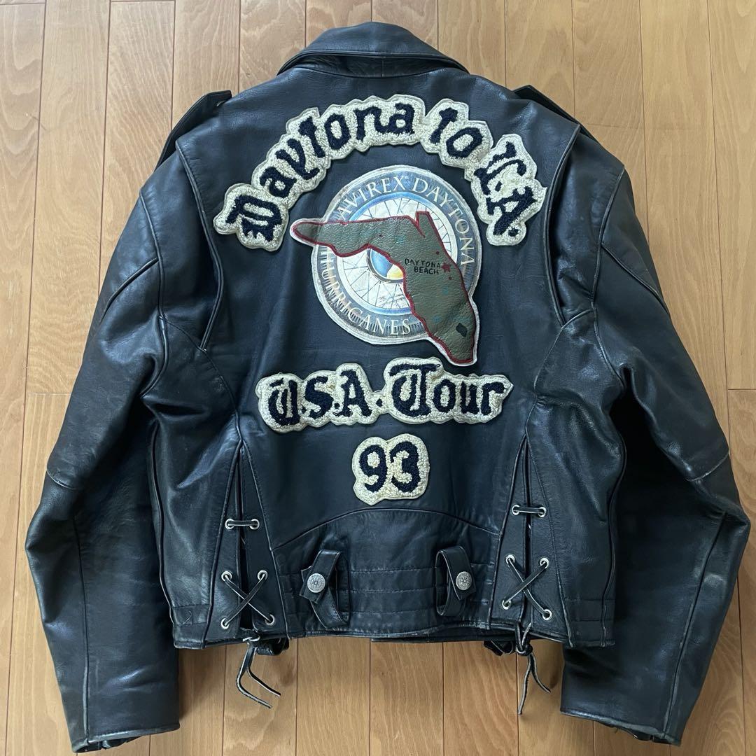 Daytonaバックロゴ ライダースDポケ