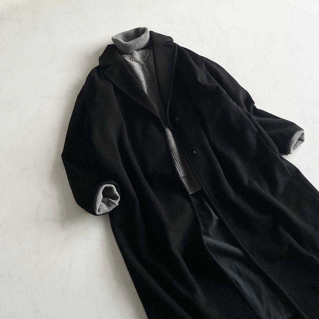 JOURNAL STANDARD モッサビーバーロングコート ブラックS JOURNAL STANDARD