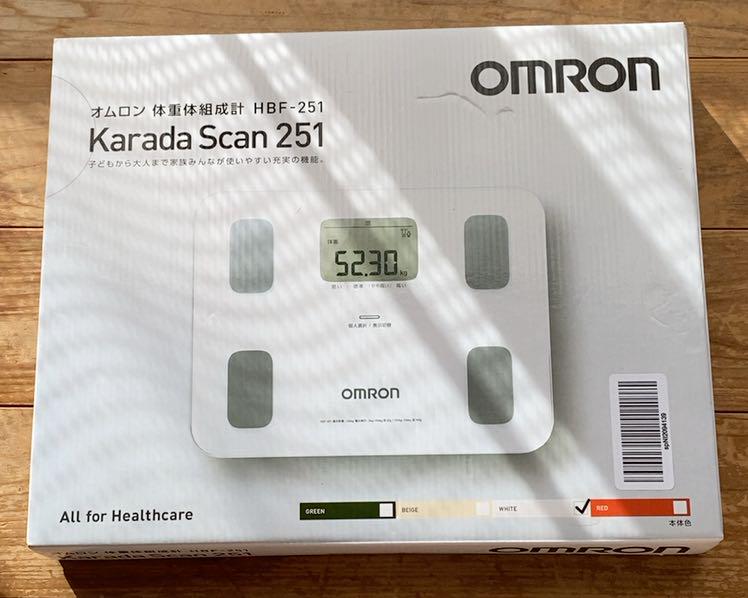 OMRON HBF-251-W オムロン 体重体組成計 karada scan
