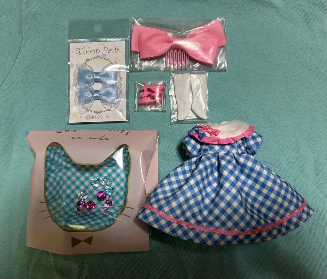 未使用　ネオブライス　衣装一式、おまけのリボン、ビーズつきNo.1