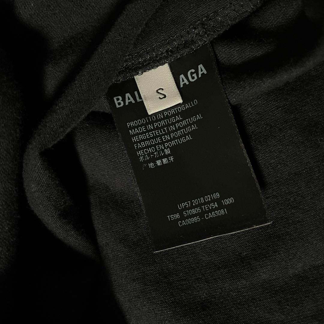 BALENCIAGA 2018SS Tシャツ モノグラム ラインロゴ 総柄