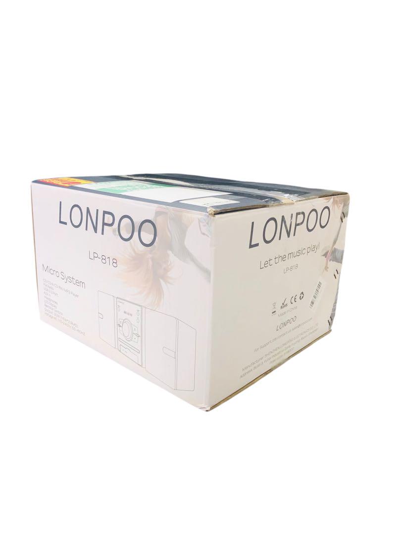 【開封済・未使用】LONPOO LP-818 CD ミニ コンポ CDステレオ