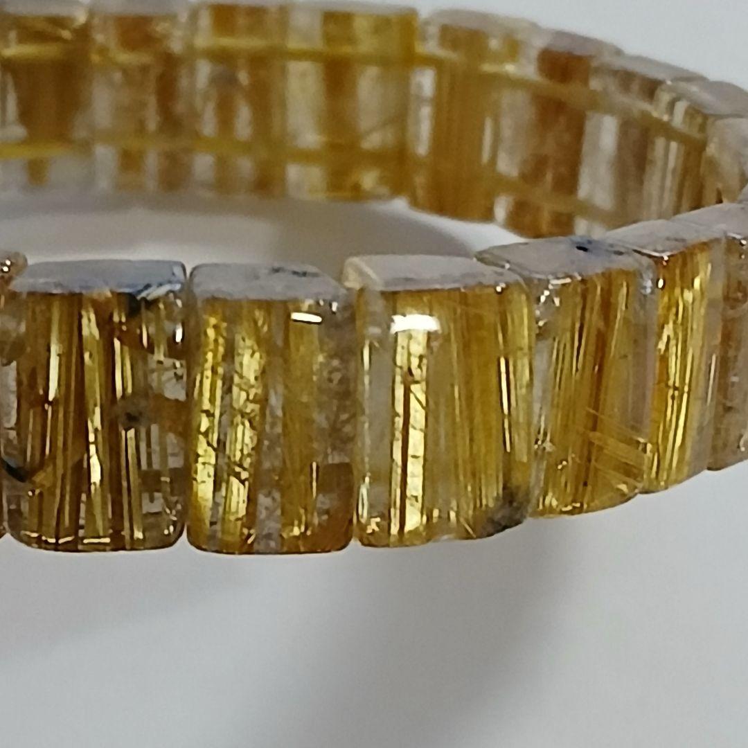 ゴールドルチルクォーツ ブレスレット 　　針水晶 　天然石