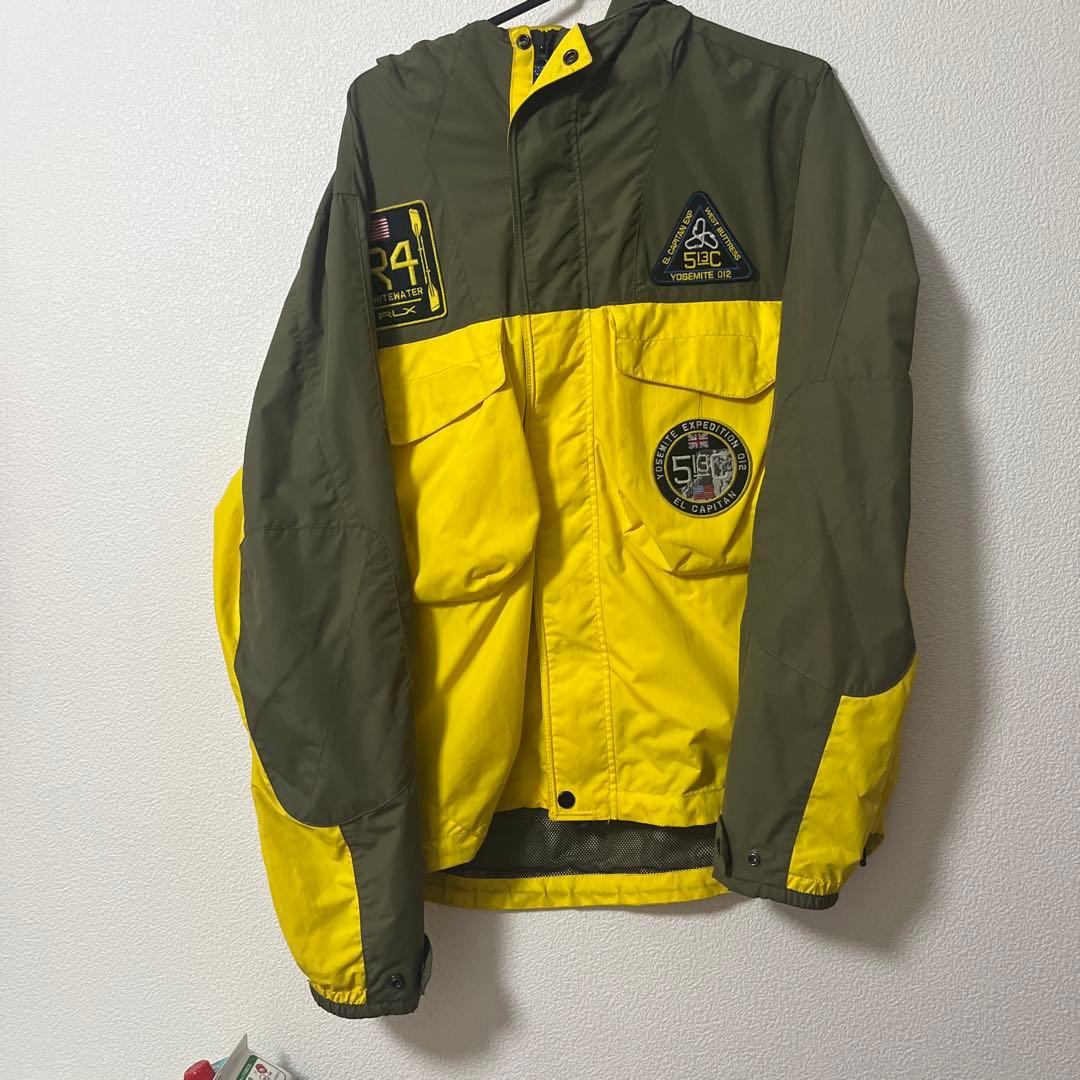 ラルフローレンRLXオリーブグリーン/イエロー マウンテンパーカー