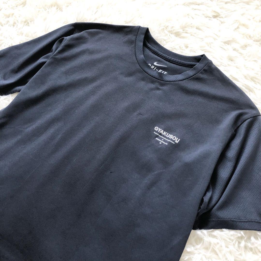 逆走　NIKE アンダーカバーコラボ　ランニングTシャツ　ネイビー　Lサイズ