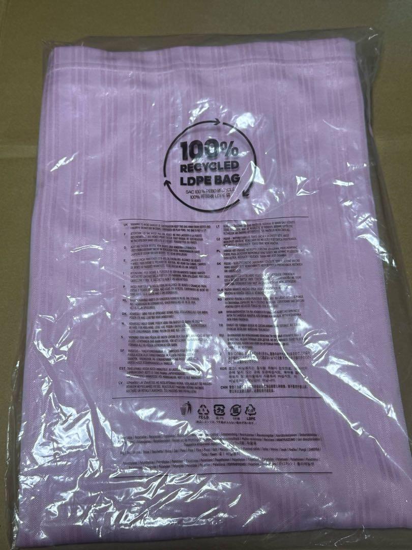 adidas ストライプ ポロシャツ 2XL ピンク