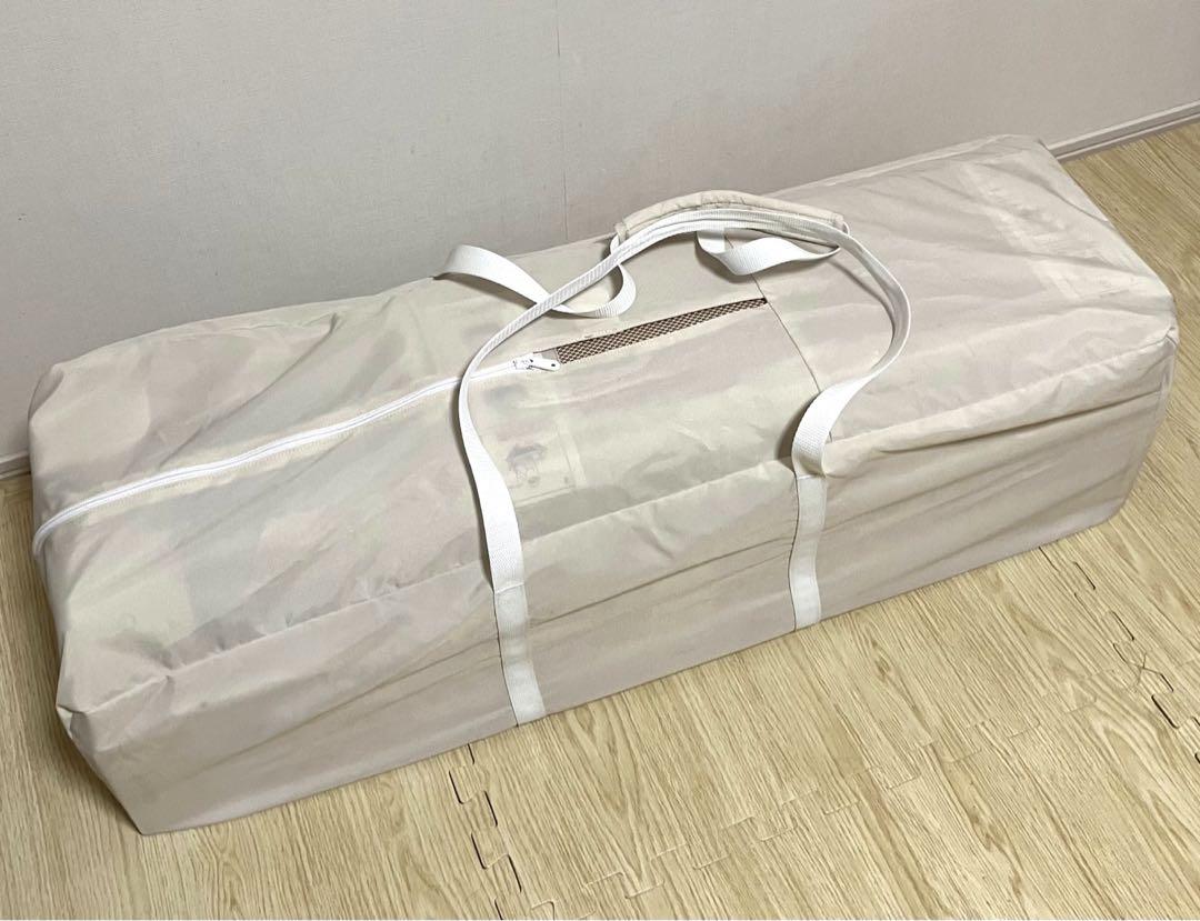 美品 送料無料 Aprica ベビーベッド  ココネルエアー ホワイトグレー