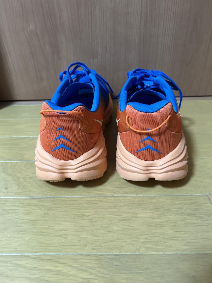 HOKA ランニングシューズ 青/オレンジ　リンコン3ワイド　27.5