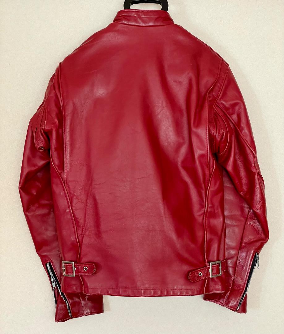 Schott ショット ライダースレザージャケット レッド