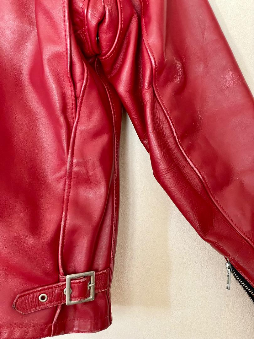 Schott ショット ライダースレザージャケット レッド