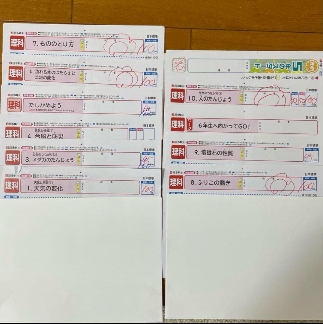 5年理科 カラーテスト 日本標準 - メルカリ