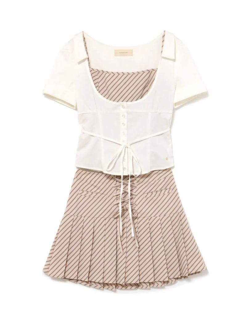 andmary Jad pleats set up beige