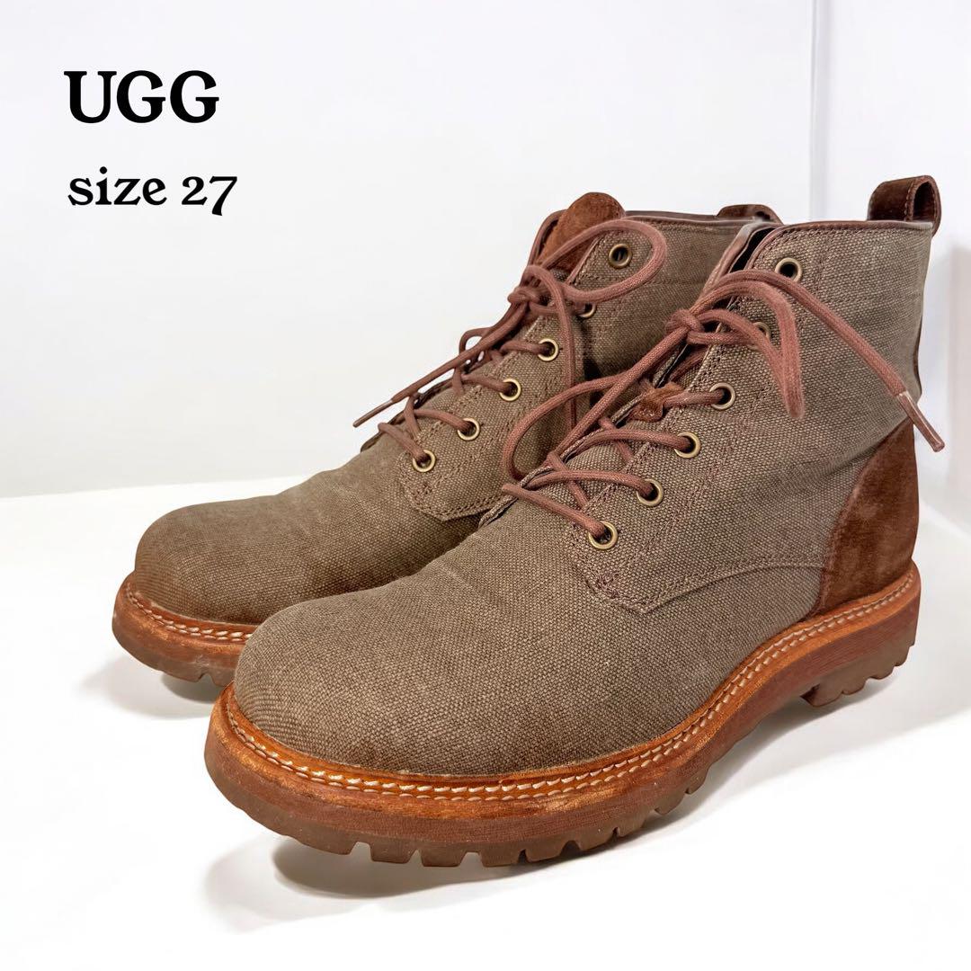 美品】UGG アグ ブーツ（27）6ホール ハイカットブーツ ビブラム