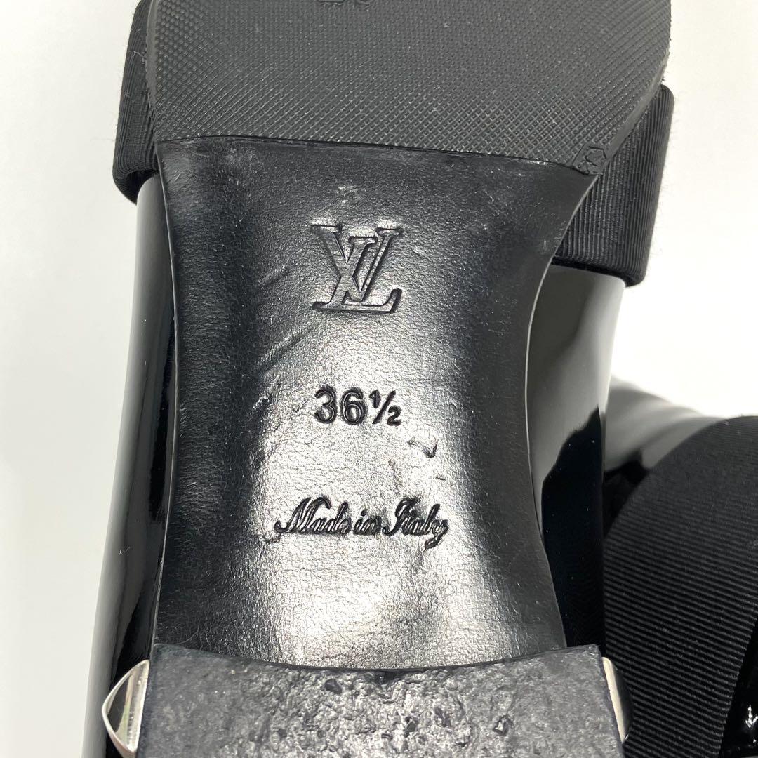【美品】LOUIS VUITTON オペラシューズ　パテント　スタッズ　フラット
