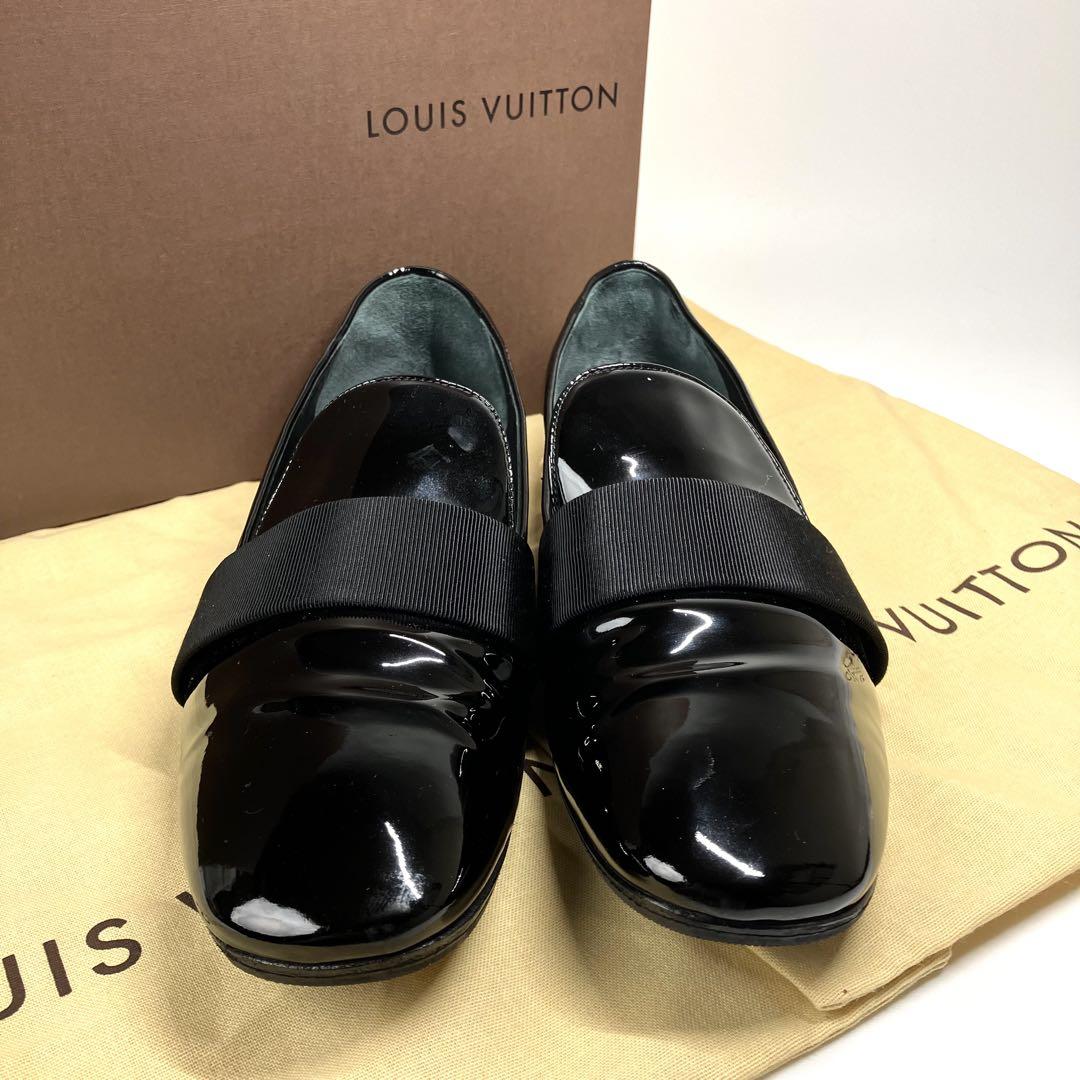【美品】LOUIS VUITTON オペラシューズ　パテント　スタッズ　フラット
