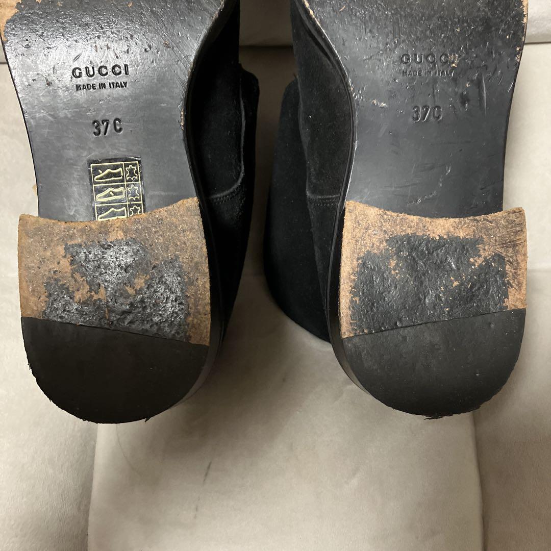 GUCCI vintageItaly 製 モンクストラップ レザーショートブーツ