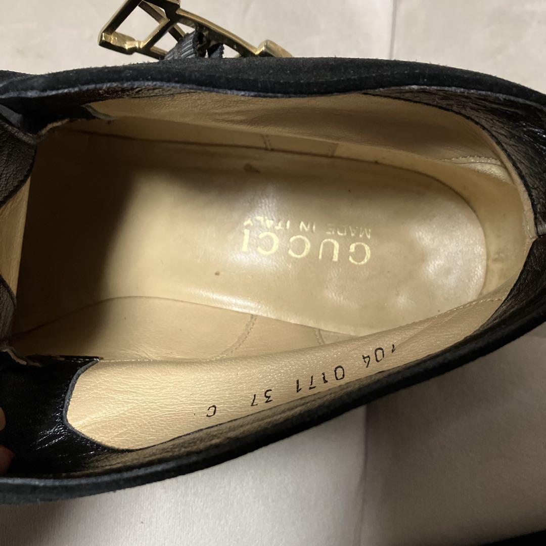 GUCCI vintageItaly 製 モンクストラップ レザーショートブーツ