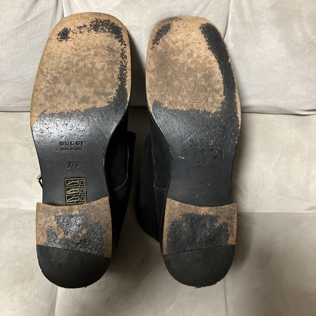 GUCCI vintageItaly 製 モンクストラップ レザーショートブーツ