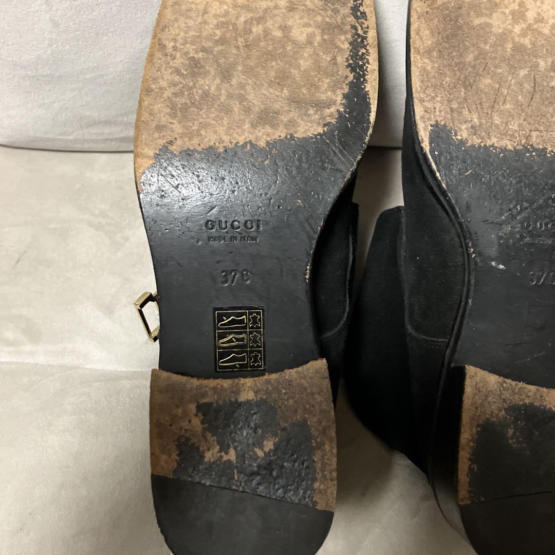 GUCCI vintageItaly 製 モンクストラップ レザーショートブーツ