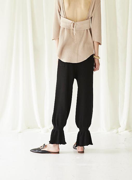 20SS Waffle Gather hem Pants KkCl4-m76863230835 Uhr ウーア 即納格安